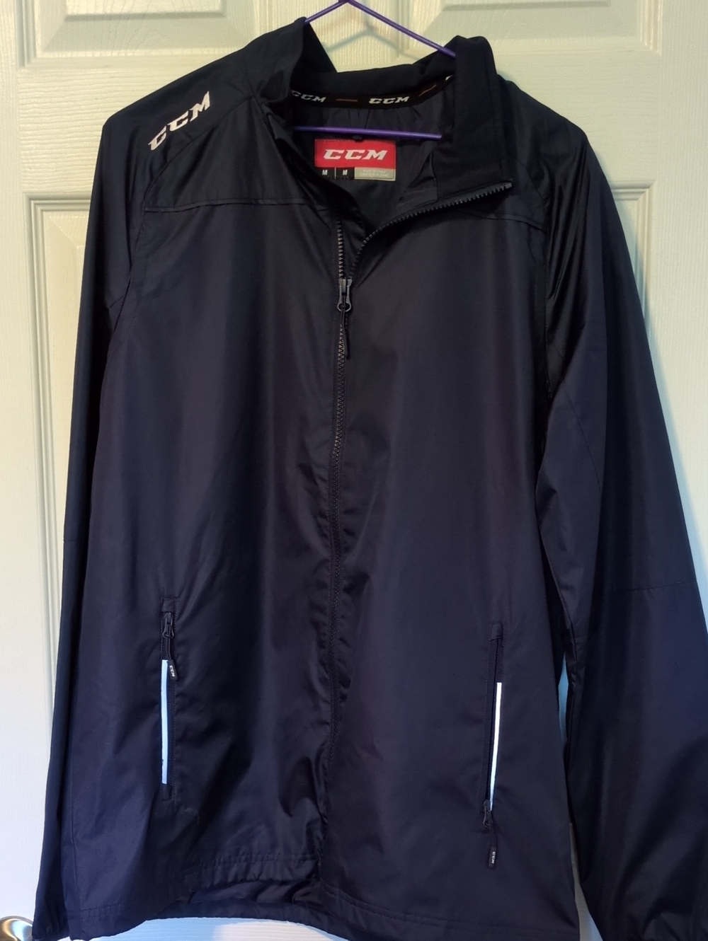 CCM Navy Lightweight Zip-Front Training Jacket